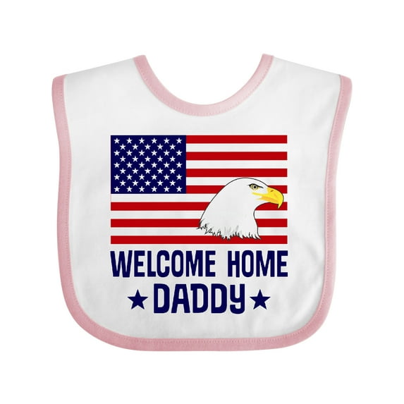 Inktastic Military Homecoming Welcome Home Daddy Boys or Girls Baby Bib