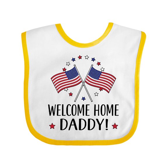 Inktastic Military Homecoming Welcome Home Daddy Boys or Girls Baby Bib