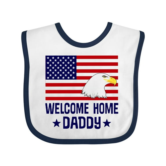Inktastic Military Homecoming Welcome Home Daddy Boys or Girls Baby Bib