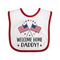 thumbnail image 1 of Inktastic Military Homecoming Welcome Home Daddy Boys or Girls Baby Bib, 1 of 4