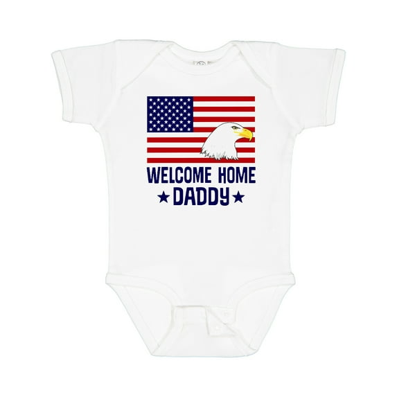 Inktastic Military Homecoming Welcome Home Daddy Boys or Girls Baby Bodysuit
