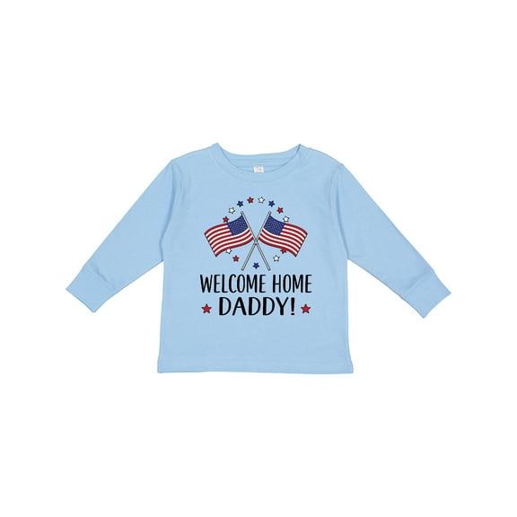 Inktastic Military Homecoming Welcome Home Daddy Boys or Girls Long Sleeve Toddler T-Shirt