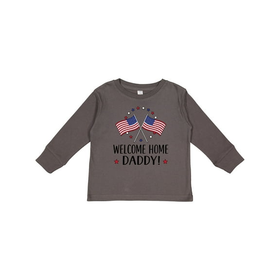 Inktastic Military Homecoming Welcome Home Daddy Boys or Girls Long Sleeve Toddler T-Shirt