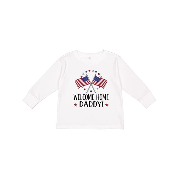 Inktastic Military Homecoming Welcome Home Daddy Boys or Girls Long Sleeve Toddler T-Shirt