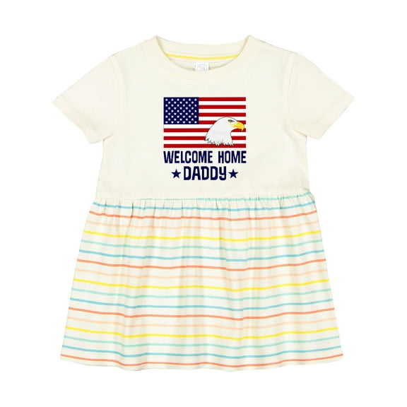 Inktastic Military Homecoming Welcome Home Daddy Girls Baby Dress