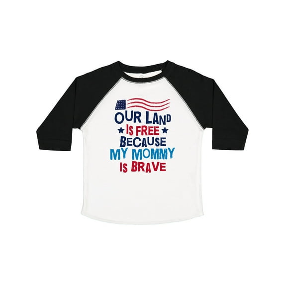 Inktastic Military Land is Free Mommy is Brave Boys or Girls Toddler T-Shirt