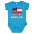 thumbnail image 1 of Inktastic Military Proud Son US Flag Boys or Girls Baby Bodysuit, 1 of 5