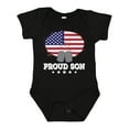 thumbnail image 1 of Inktastic Military Proud Son US Flag Boys or Girls Baby Bodysuit, 1 of 5