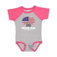 thumbnail image 1 of Inktastic Military Proud Son US Flag Boys or Girls Baby Bodysuit, 1 of 5