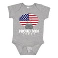 thumbnail image 1 of Inktastic Military Proud Son US Flag Boys or Girls Baby Bodysuit, 1 of 5