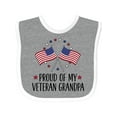 thumbnail image 1 of Inktastic Military Proud of Veteran Grandpa Boys or Girls Baby Bib, 1 of 4