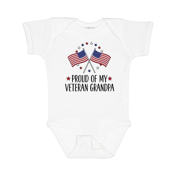 Inktastic Military Proud of Veteran Grandpa Boys or Girls Baby Bodysuit