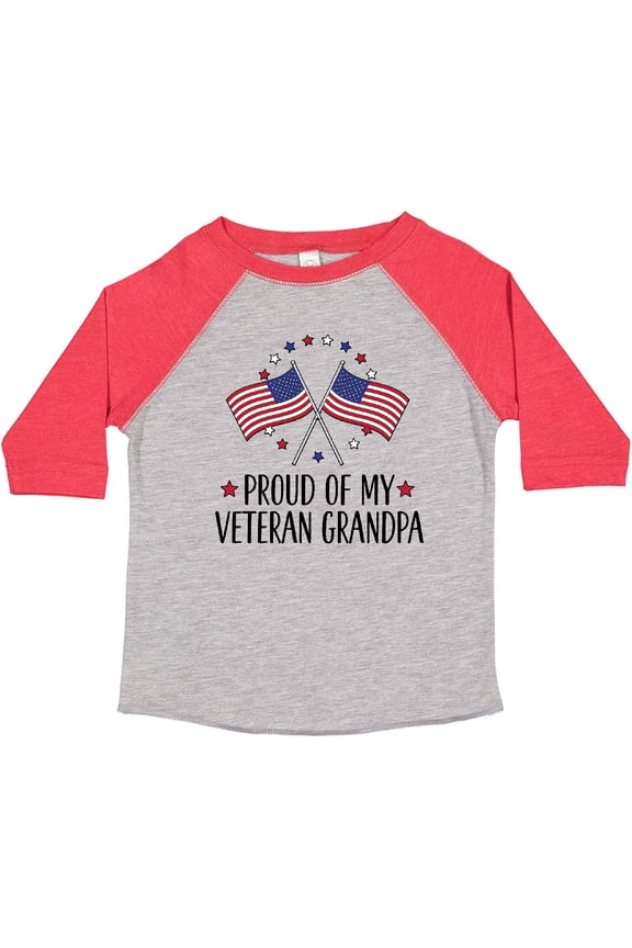 Military Proud of Veteran Grandpa Boys or Girls Toddler T-Shirt