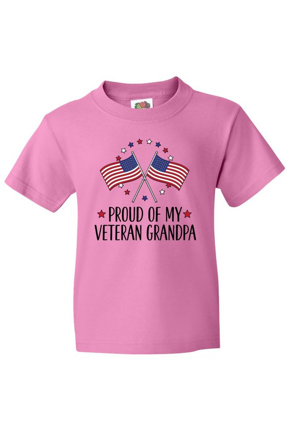 Military Proud of Veteran Grandpa Youth T-Shirt