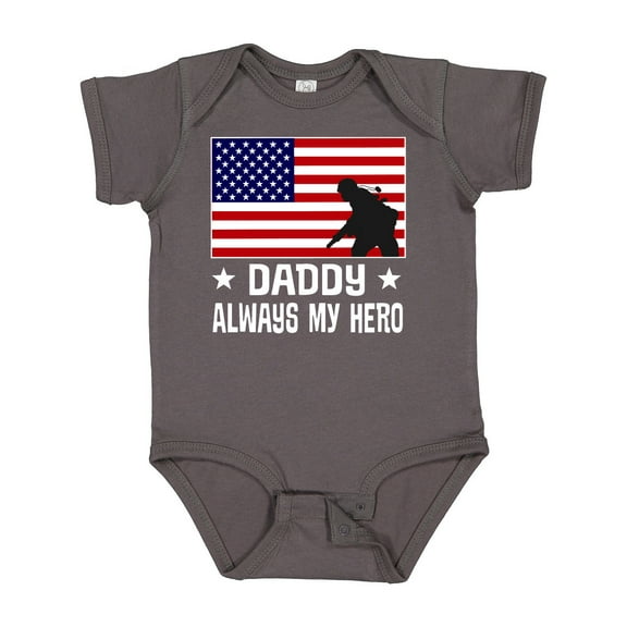 Inktastic Military Soldier Daddy Always My Hero Boys or Girls Baby Bodysuit