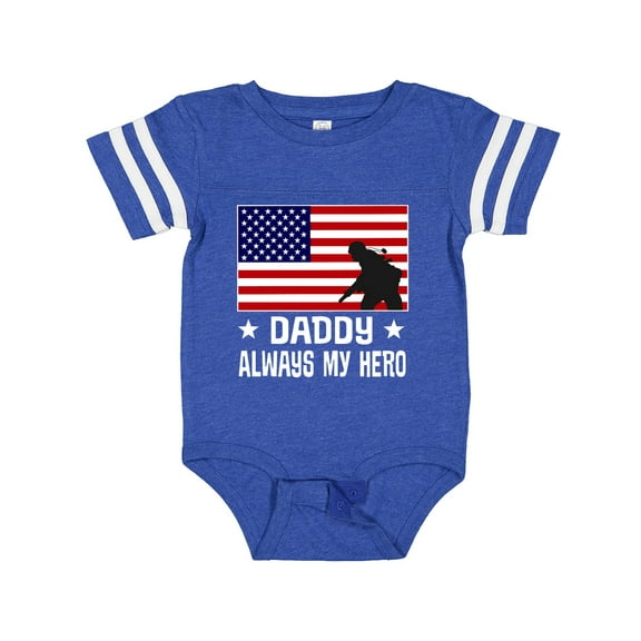 Inktastic Military Soldier Daddy Always My Hero Boys or Girls Baby Bodysuit