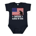 thumbnail image 1 of Inktastic Military Soldier Daddy Always My Hero Boys or Girls Baby Bodysuit, 1 of 5