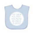thumbnail image 1 of Inktastic Military Uncle Land is Free Nephew Boys or Girls Baby Bib, 1 of 4