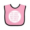 thumbnail image 1 of Inktastic Military Uncle Land is Free Nephew Boys or Girls Baby Bib, 1 of 4