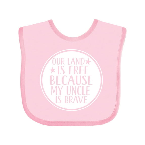 Inktastic Military Uncle Land is Free Nephew Boys or Girls Baby Bib
