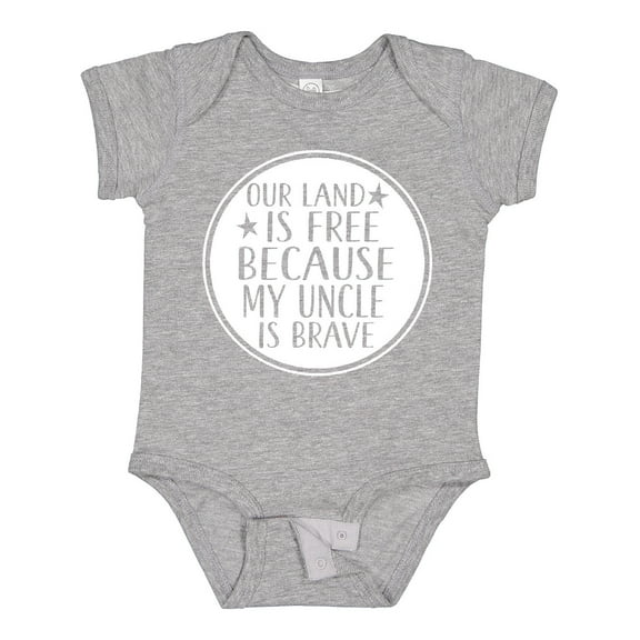 Inktastic Military Uncle Land is Free Nephew Boys or Girls Baby Bodysuit