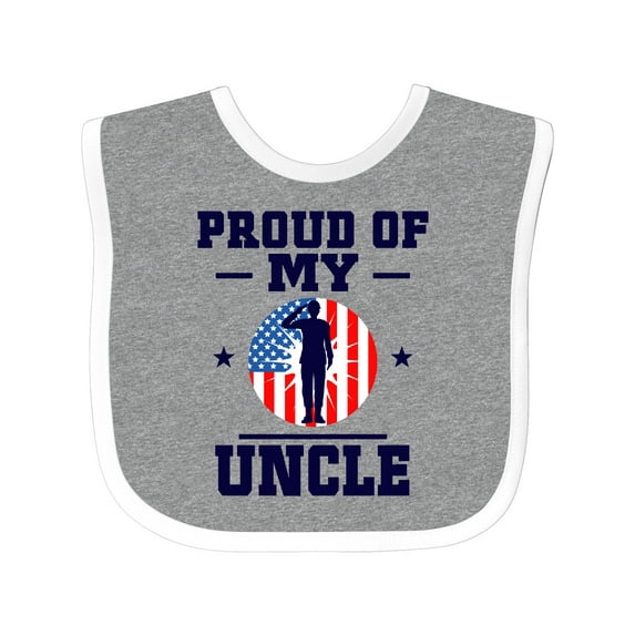 Inktastic Military Uncle Proud Nephew Boys or Girls Baby Bib