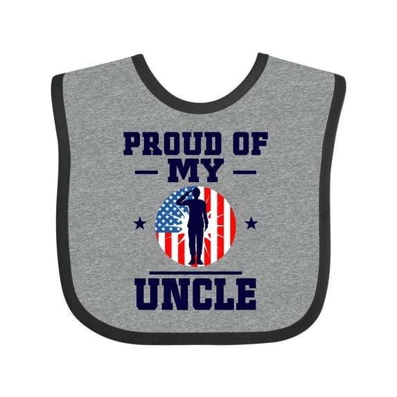 Inktastic Military Uncle Proud Nephew Boys or Girls Baby Bib
