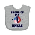 thumbnail image 1 of Inktastic Military Uncle Proud Nephew Boys or Girls Baby Bib, 1 of 4