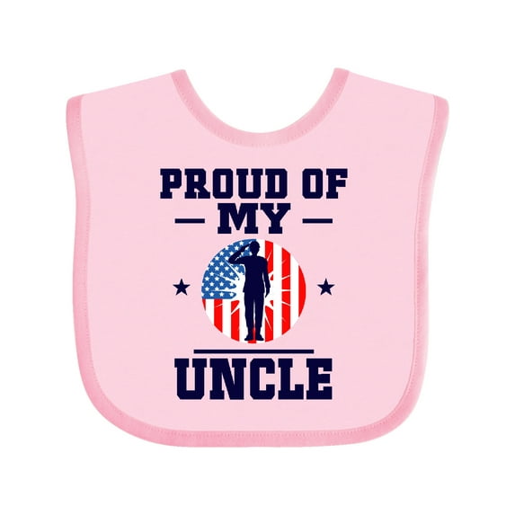 Inktastic Military Uncle Proud Nephew Boys or Girls Baby Bib