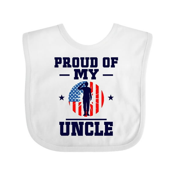 Inktastic Military Uncle Proud Nephew Boys or Girls Baby Bib