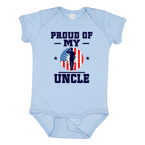 Inktastic Military Uncle Proud Nephew Boys or Girls Baby Bodysuit