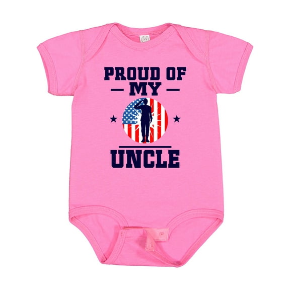 Inktastic Military Uncle Proud Nephew Boys or Girls Baby Bodysuit