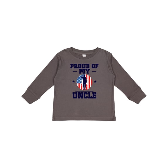 Inktastic Military Uncle Proud Nephew Boys or Girls Long Sleeve Toddler T-Shirt