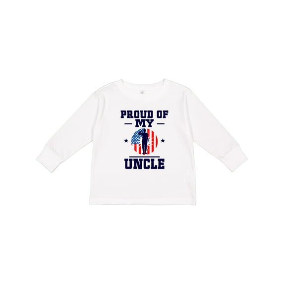 Inktastic Military Uncle Proud Nephew Boys or Girls Long Sleeve Toddler T-Shirt