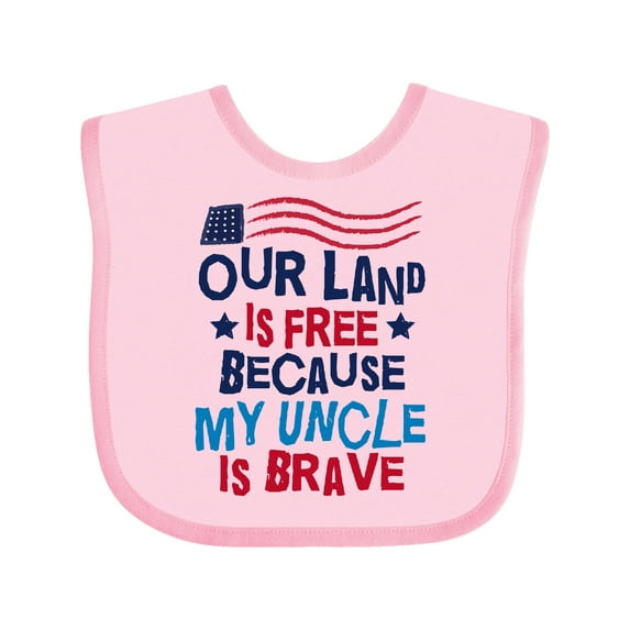 Inktastic Military Uncle Proud Nephew Freedom Boys or Girls Baby Bib