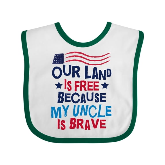 Inktastic Military Uncle Proud Nephew Freedom Boys or Girls Baby Bib