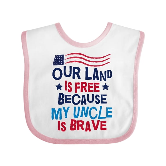 Inktastic Military Uncle Proud Nephew Freedom Boys or Girls Baby Bib