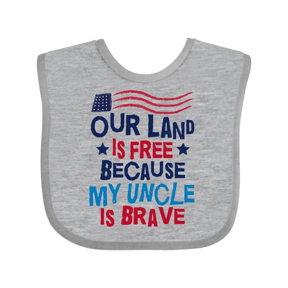 Inktastic Military Uncle Proud Nephew Freedom Boys or Girls Baby Bib