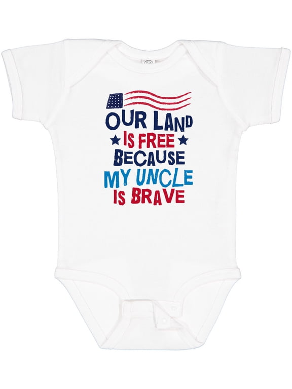Military Uncle Proud Nephew Freedom Boys or Girls Baby Bodysuit