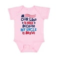 thumbnail image 1 of Inktastic Military Uncle Proud Nephew Freedom Boys or Girls Baby Bodysuit, 1 of 5