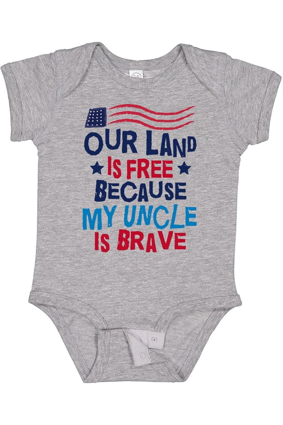 Military Uncle Proud Nephew Freedom Boys or Girls Baby Bodysuit