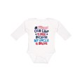 thumbnail image 1 of Inktastic Military Uncle Proud Nephew Freedom Boys or Girls Long Sleeve Baby Bodysuit, 1 of 5
