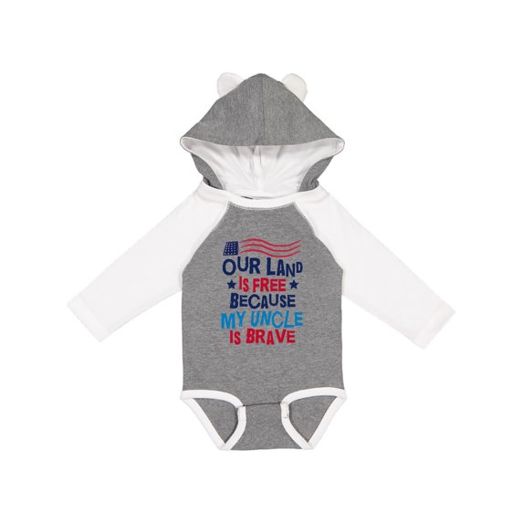 Inktastic Military Uncle Proud Nephew Freedom Boys or Girls Long Sleeve Baby Bodysuit