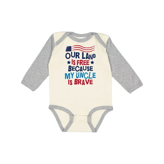 Inktastic Military Uncle Proud Nephew Freedom Boys or Girls Long Sleeve Baby Bodysuit