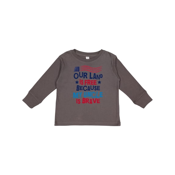 Inktastic Military Uncle Proud Nephew Freedom Boys or Girls Long Sleeve Toddler T-Shirt