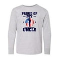 thumbnail image 1 of Inktastic Military Uncle Proud Nephew Long Sleeve Youth T-Shirt, 1 of 5