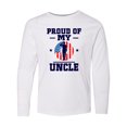 thumbnail image 1 of Inktastic Military Uncle Proud Nephew Long Sleeve Youth T-Shirt, 1 of 5