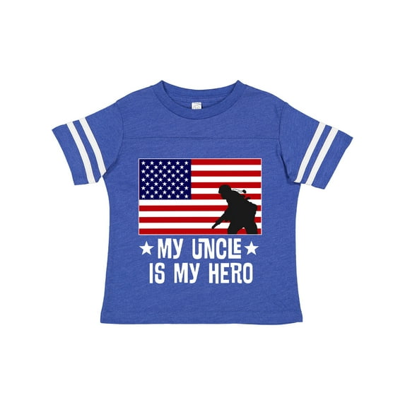 Inktastic Military Uncle is My Hero US Flag Boys or Girls Toddler T-Shirt