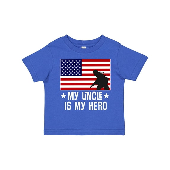 Inktastic Military Uncle is My Hero US Flag Boys or Girls Toddler T-Shirt