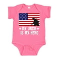 thumbnail image 1 of Inktastic Military Uncle is My Hero Us Flag Boys or Girls Baby Bodysuit, 1 of 5